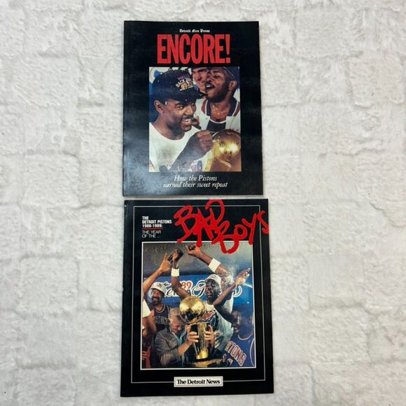 Vintage Detroit Pistons 89-90 NBA Champs Programs - Picture 1 of 4